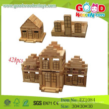 2015 New Wooden Building Blocks Educational Wooden Blocks Wooden House Building Blocks